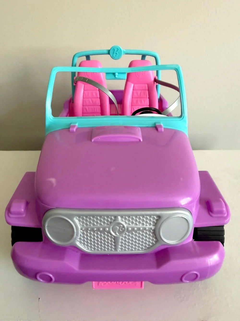 Barbie Car Off-Road Vehicle Purple Blue Pink Buckle Seats Open-Air Mattel 2013